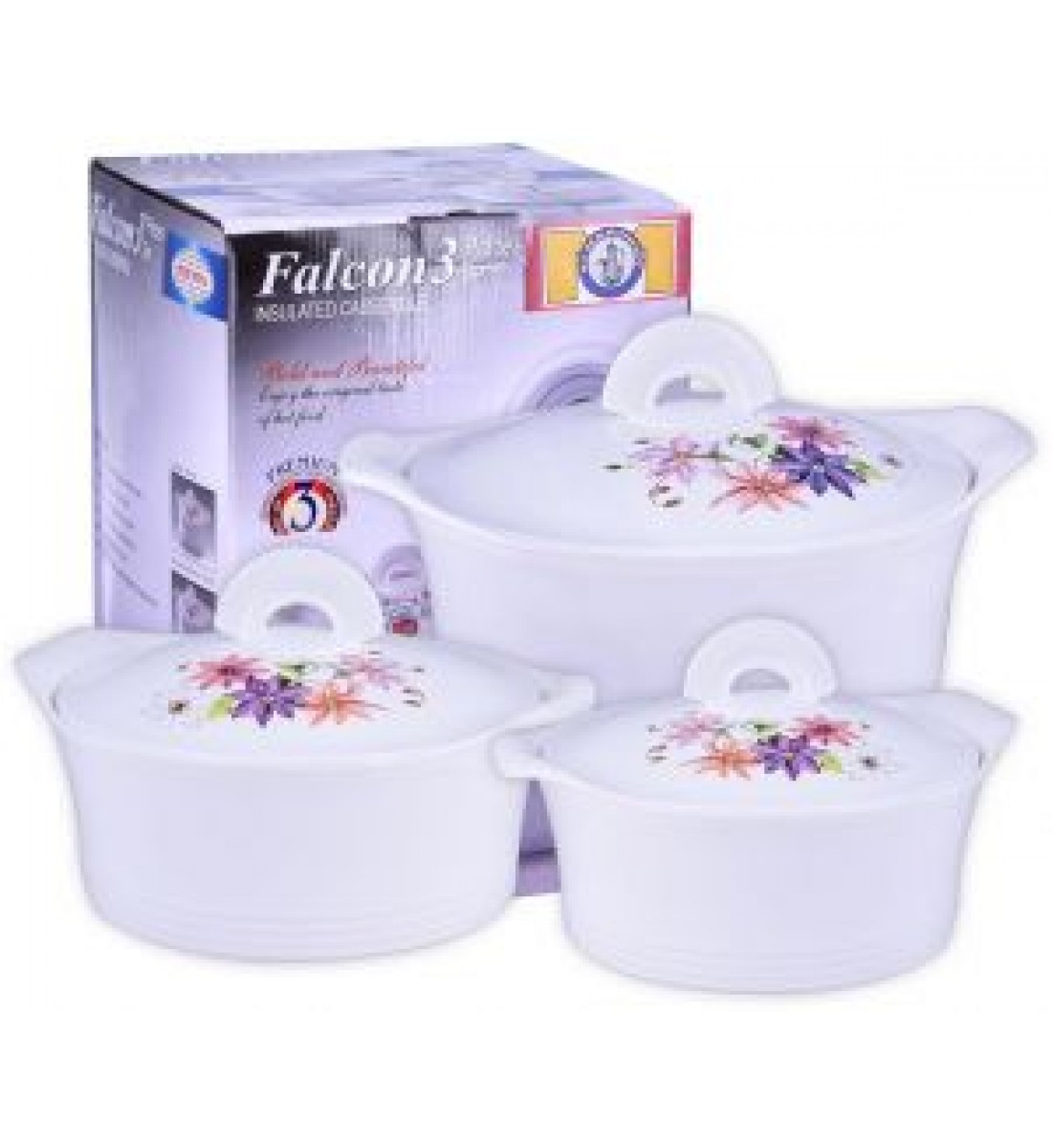 طقم حافظات طعام فالكون 3 قطع هندية 